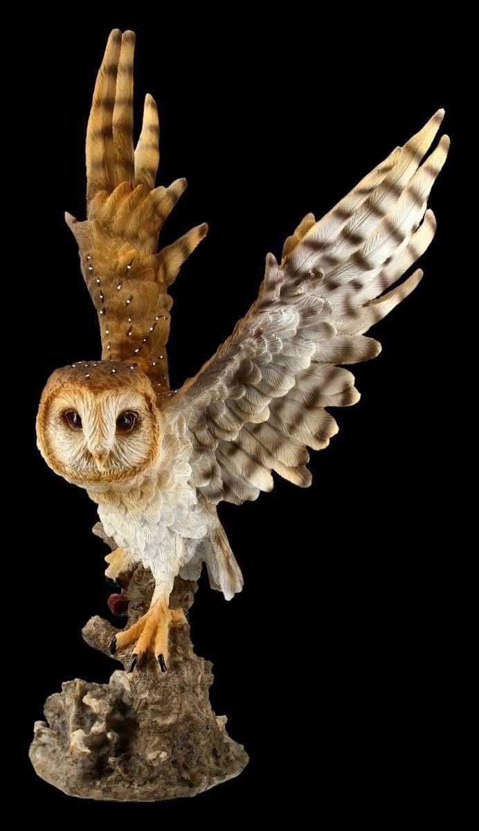 Handgeschilderd Uil Figuur Decoratie Beeld voor Binnen Decoreren, Natuurlijk, Hoogte: 37.5 cm