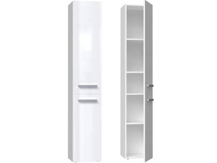 KOMMA - Meuble salle de bain 2 portes - 31x30x174cm - Colonne rangement SDB