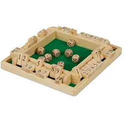 Relaxdays Shut The Box 10er Dunkelgrün,Hellbraun,Schwarz