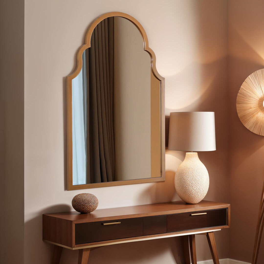 Lark Manor Free Form Wall Mirror Gold 90cm H X 0cm D
