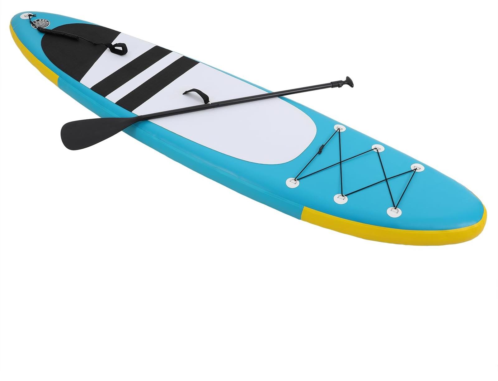 Aufblasbares SUP-Board mit Paddel und Sicherheitsleine