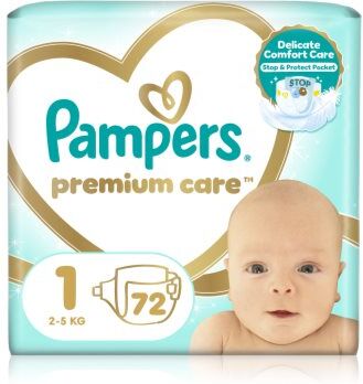 Pampers Premium Care Size 1 fraldas descartáveis 2-5 kg 72 un.. Premium Care Size 1