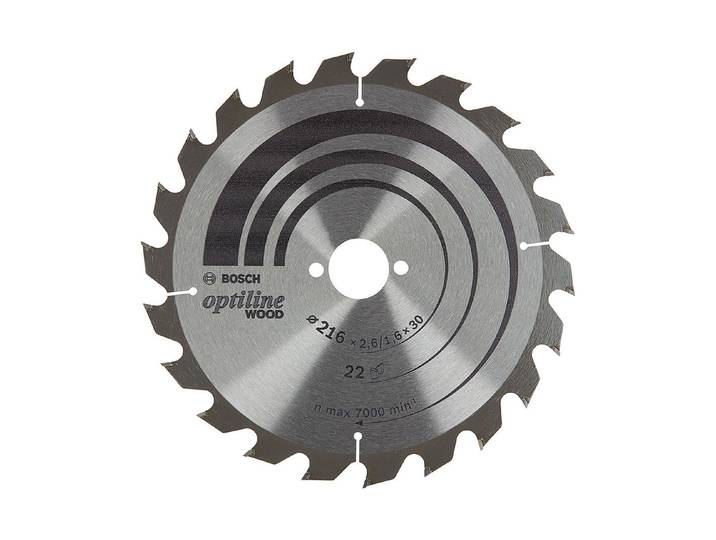 Bosch Kreissägeblatt Optiline Wood ⌀ 216 × 30-22 mm