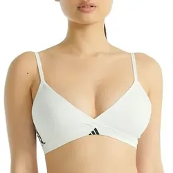 adidas BH Sport Active 3 Stripes Triangle Bralette Weiß Baumwolle Medium Damen