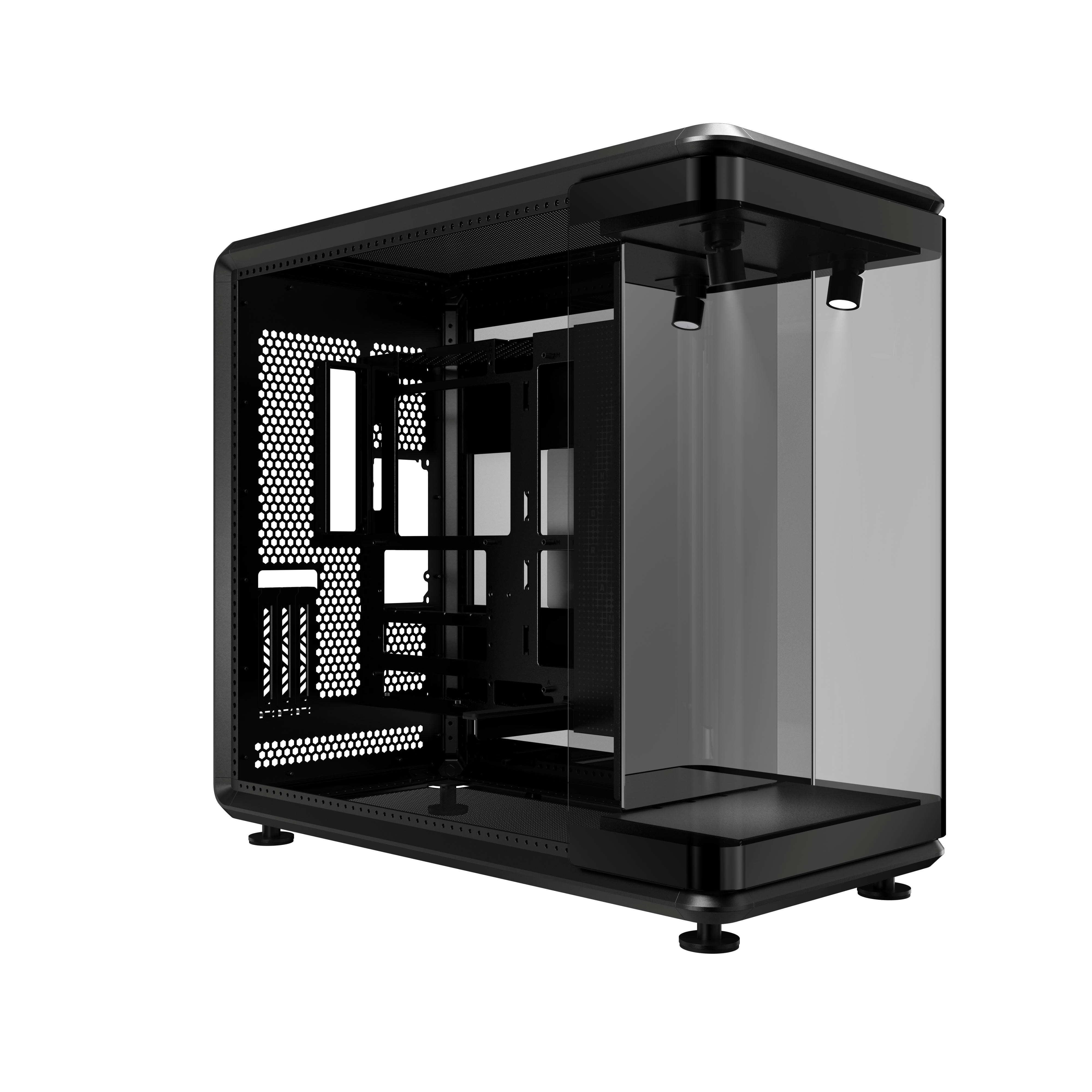Cooler Master MasterFrame 360 Panorama Big Tower ATX Gehäuse Glasfenster schwarz