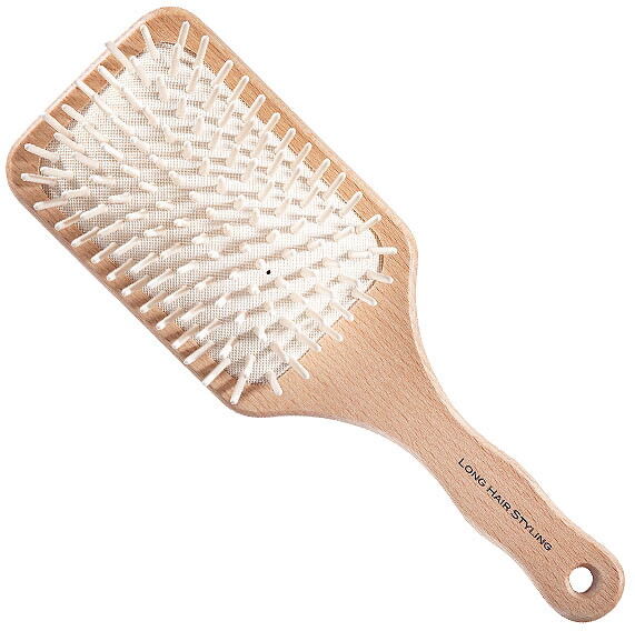 Long Hair Styling Paddle Brush mit Holzstiften
