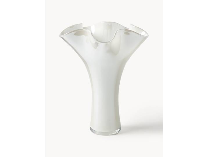 Vase artisanal en verre Ona, haut. 30 cm