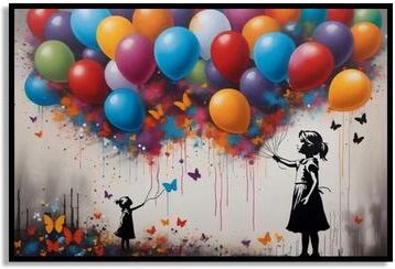 Inspire Essentials Banksy Graffiti Wall Art Street Art Canvas Poster Modern Urban Decor 23 40x50cm