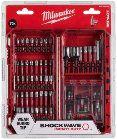 Milwaukee Shockwave Impact duty Set d&amp;#039;embouts (75 pcs) 4932492008