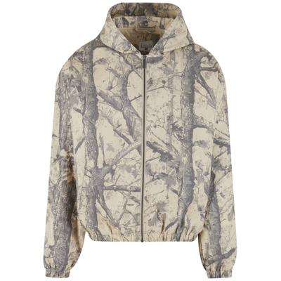 Langmantel KARL KANI "Karl Kani Signature Wood Camo Oversized Work Jacket", Herren, Gr. L, sand, braun, 100% Baumwolle, Mäntel