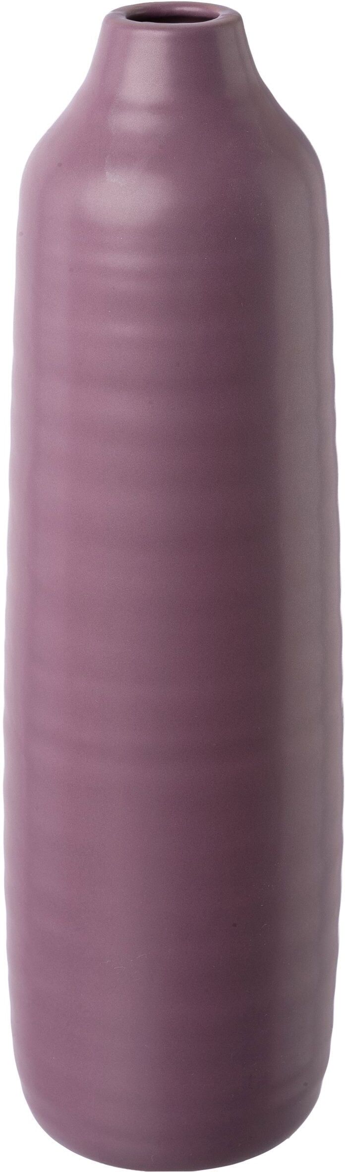 Bodenvase CREATIV DECO, lila (aubergine), H:40cm Ø:11cm, Keramik, Vasen, Bodenvase, besondere Oberflächenstruktur aubergine B/H/T: 40cm Ø 11cm