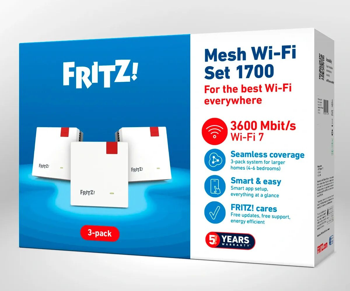 Fritz! Mesh Set 1700 Blanco / Set De 3 Repetidores Wi-Fi