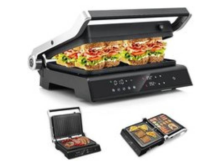 Grill lectrique RELAX4LIFE 3 en 1 sans BPA 5 Modes Rglables Ouverture 180 Barbecue lectrique avec Plaque Amovible