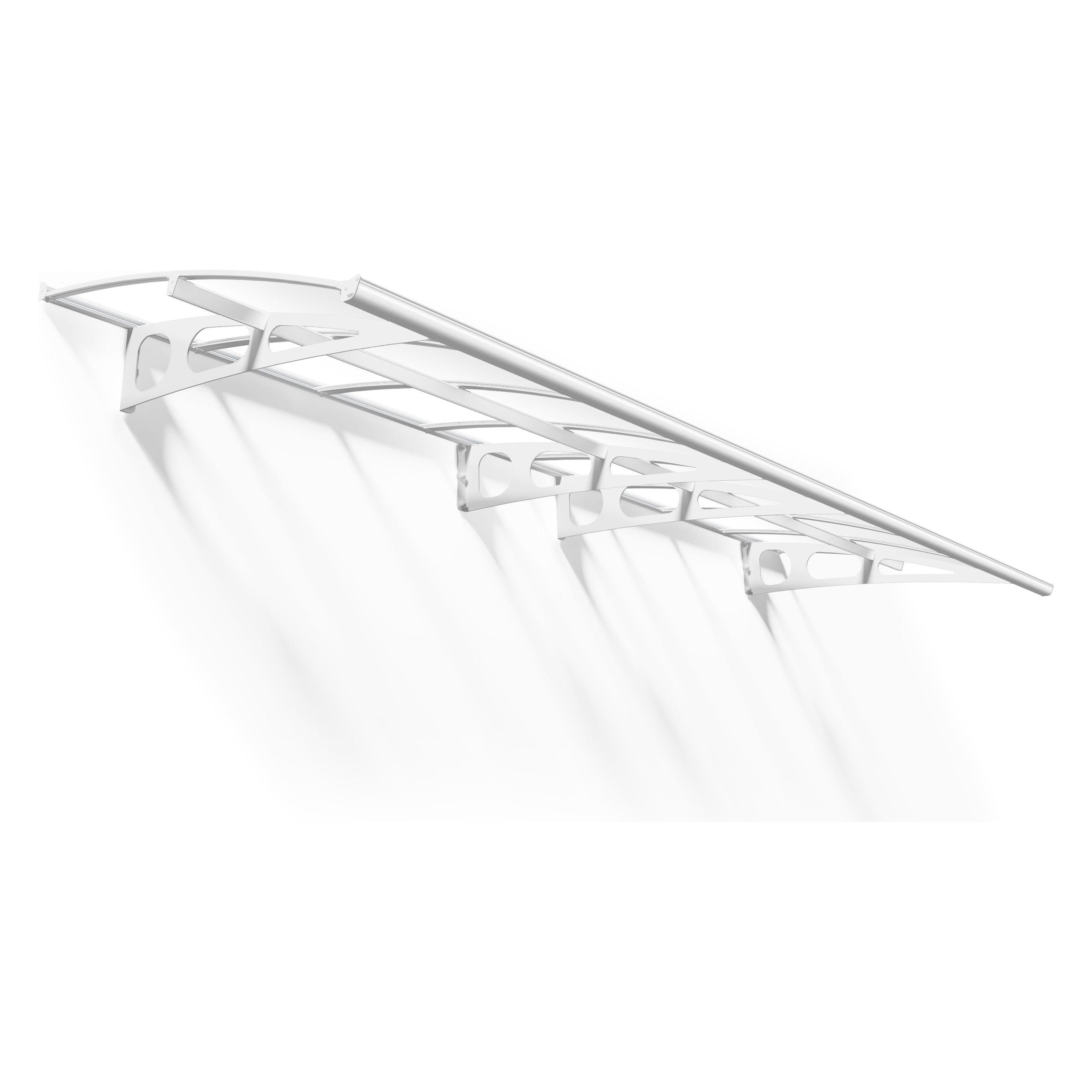 Palram Vordach Bordeaux 447x139 cm wei Polycarbonat klar (31278339)
