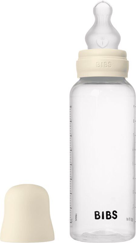 BIBS Anti-Colic Baby Bottle Silicone biberon anti-coliques avec tétine en silicone Ivory 1 pcs