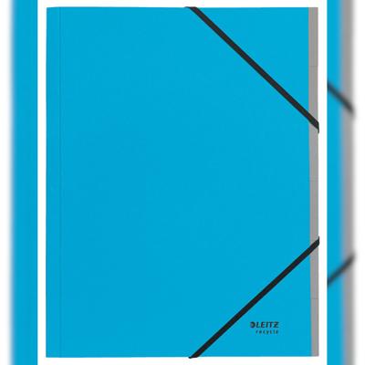 LEITZ Ordnungsmappe Recycle A4 6 Fächer Karton blau