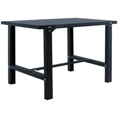 SimonRack Arbeitstisch für Werkstatt, 1500x730 mm, Metall-Arbeitsplatte, Tragfähigkeit 600 kg, Schwarz - BT-6