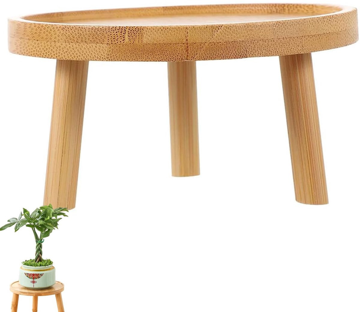 Dailygoods Plantenkruk Hout - Verstelbare Driepotige Plantenstandaard voor Binnen