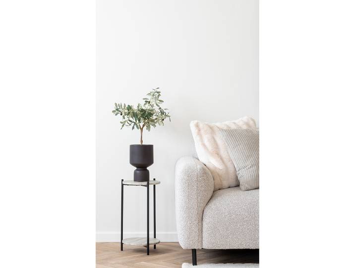 Table d’appoint Motindi Ø 27cm Beige/Noir