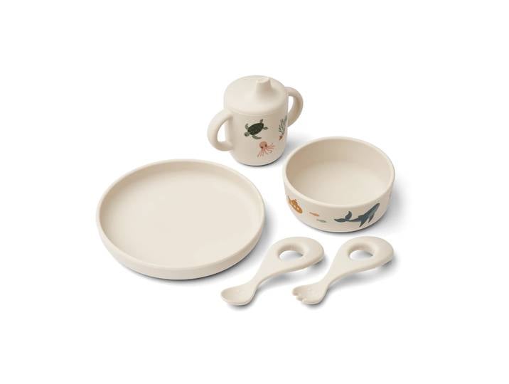 Liewood Set de vaisselle Ryle 5 pièces Sea creature-Sandy