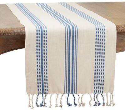 Saro Lifestyle Casual Table Runner With Striped Design