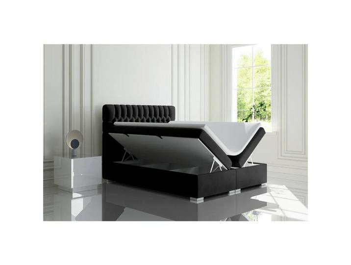 DB-Möbel Boxspringbett Boxspringbett Lidia, Doppelbett mit Bettkasten PREMIUM-Matratze