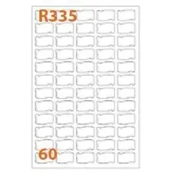 Markin, Etiketten, 220LSR335 Druckeretikett Silber