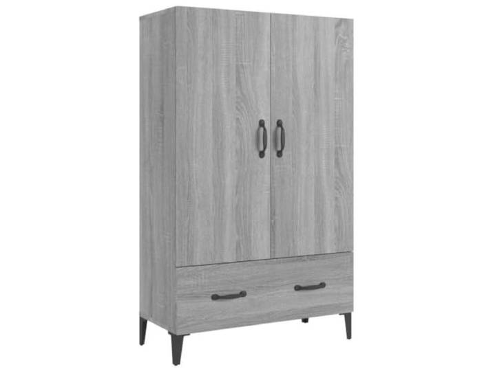 HGFDVCMR Highboard Kommode mit 2 Türen & Schublade Grau Sonoma 70x31x115 cm Schlanker Anrichte-Schrank für Wohnzimmer & Schlafzimmer: Ergänzt die Flur-Einrichtung mit geschützter Ablagefläche.