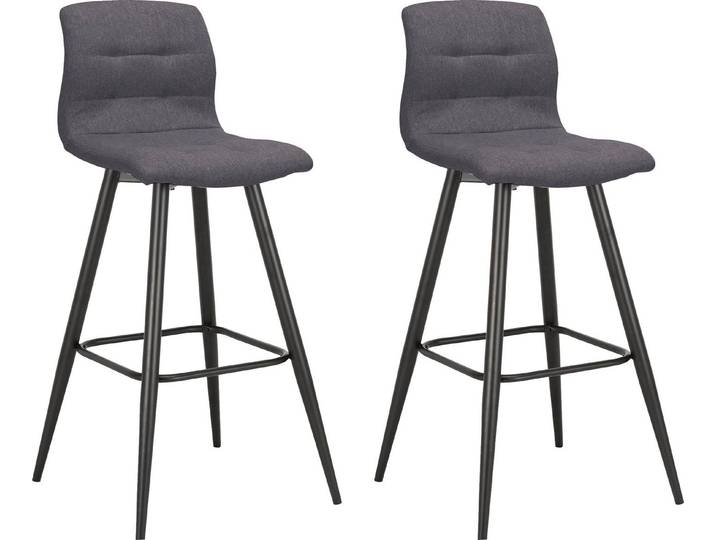 byLIVING Barhocker Simone (Set, 2 St., 2er), 2er Set, Vintage braun oder Webstoff anthrazit