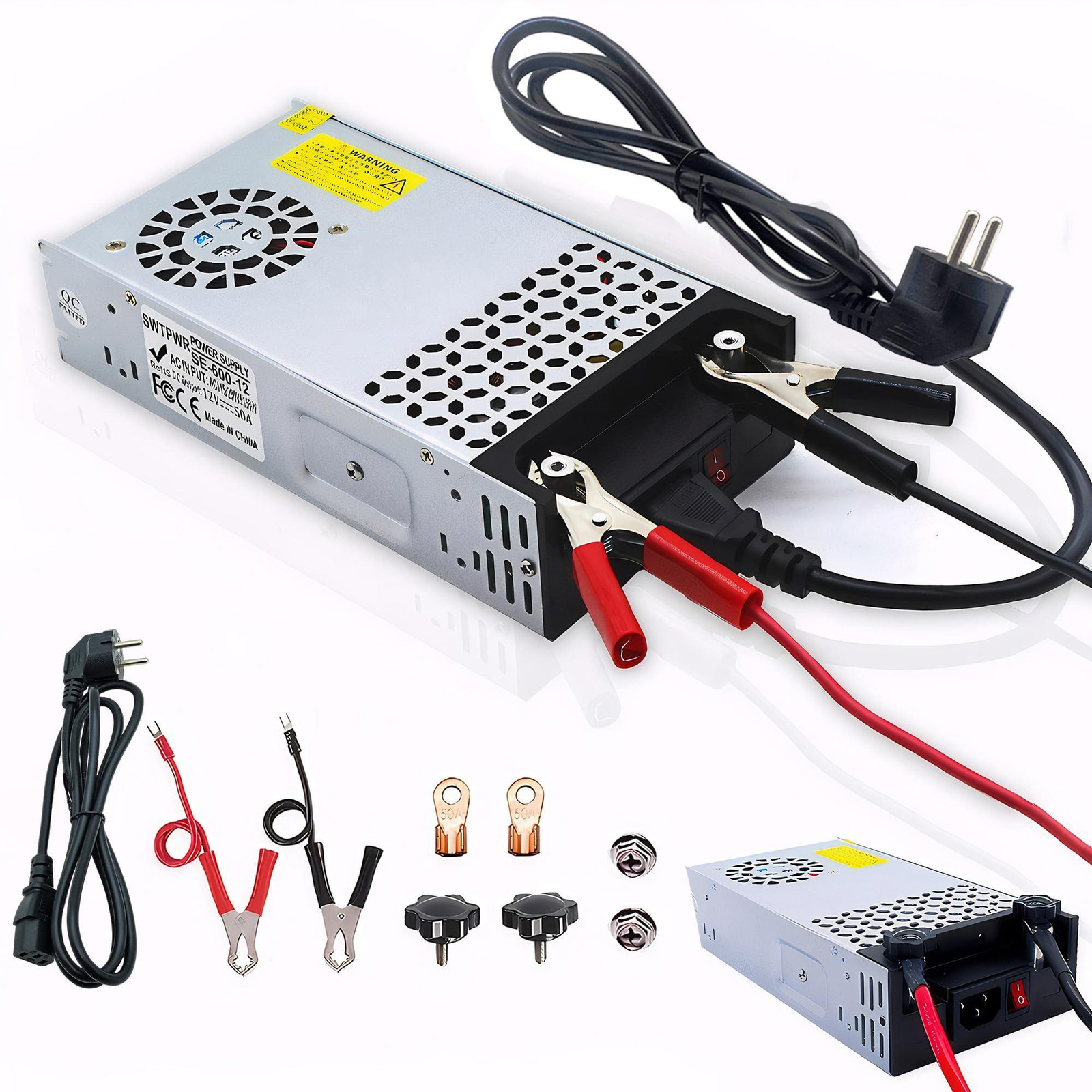 Lustrens AC naar DC 12V 50A 600W voeding transformator schakelvoeding