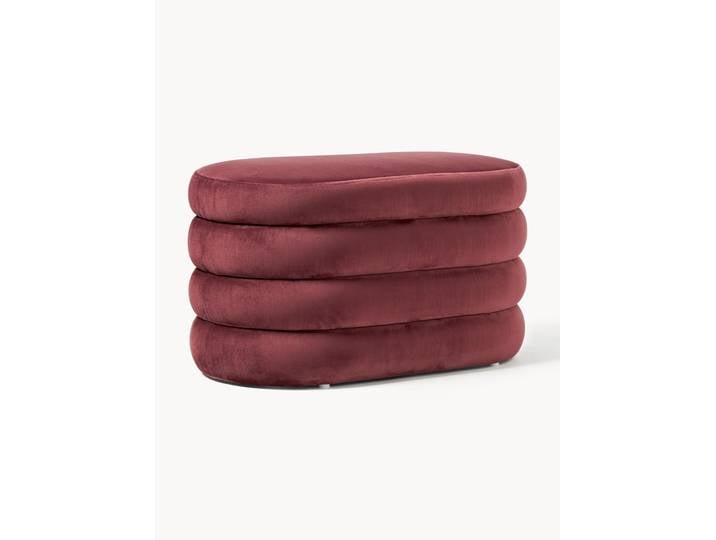 Petit banc en velours avec rangement Alto