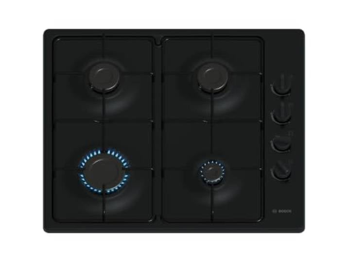 Bosch PBP6B6K80 Serie 2 Gaskochfeld 60 cm, Schwarz, 4 Kochfelder