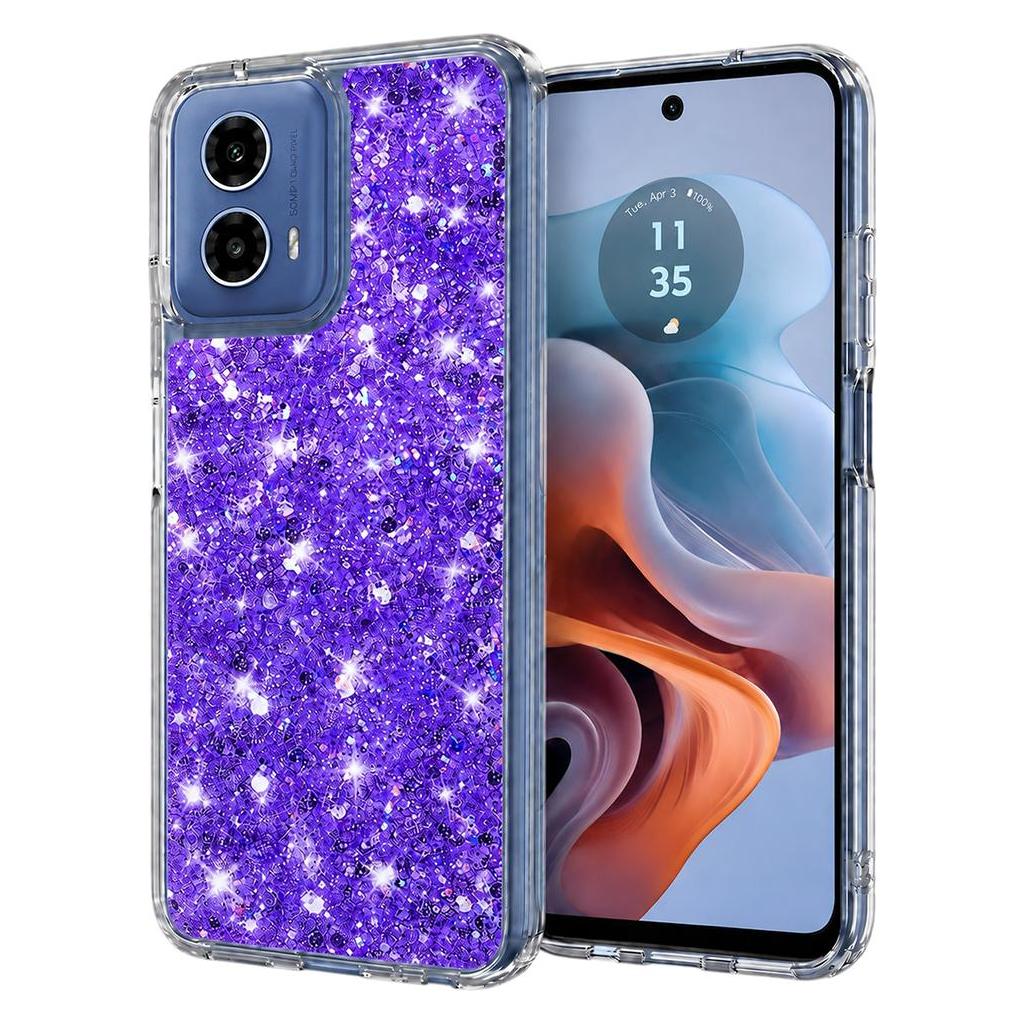 Techsuit - Sparkly Glitter - Motorola Moto G34 / Moto G45 - Purple (Motorola Moto G34) (56349474)