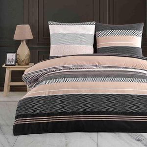 Buymax Bettwäsche Zigo, beige, Renforcé, 2 Kissenbezüge 80x80 cm und ein Bettbezug 200x220 cm