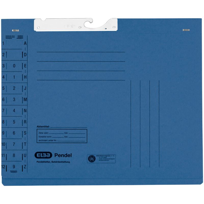 ELBA Pendelhefter Karton blau 1 x Amtsheftung (100560086)
