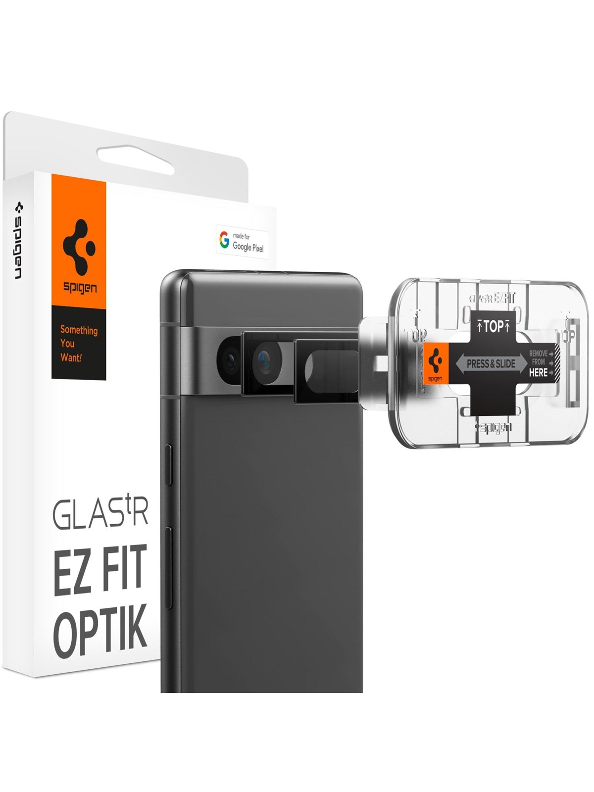 Spigen Glass EZ Fit Optik 2 Pack - black - Google Pixel 7a