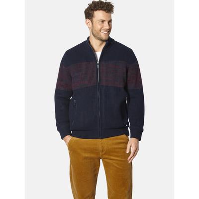 Strickjacke BABISTA "Outdoor Strickjacke BRUSITATI", Herren, Gr. L, blau (dunkelblau), Obermaterial: 70% Polyacryl PAN. 30% Wolle mw., Strickjacken Strickjacke