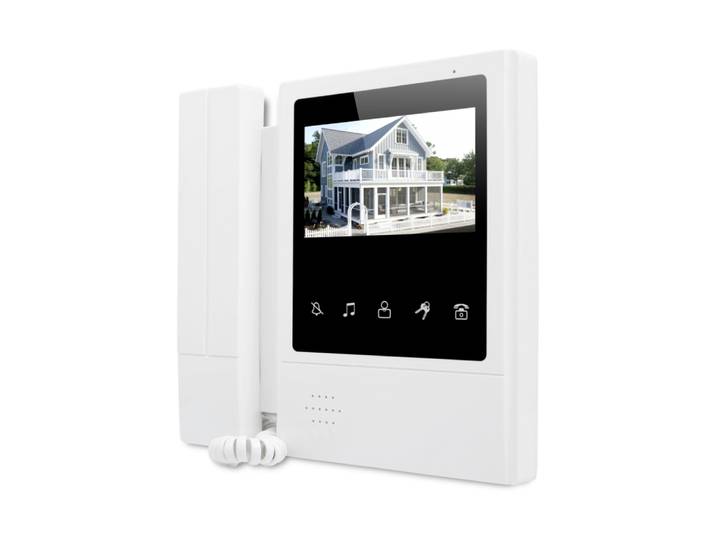 HOMSECUR Moniteur intérieur 4 fils 4,3 pouces XM405 pour système d'interphone vidéo HDS