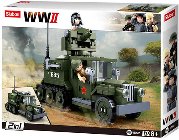 WWII : Armée Alliée-Half Track K 2In1 470 pcs - Sluban