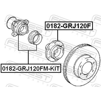 FEBEST Radnabe 0182grj120f Vorderachse für TOYOTA