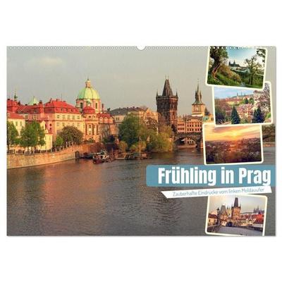 Frühling in Prag (Wandkalender 2027 DIN A2 quer), CALVENDO Monatskalender
