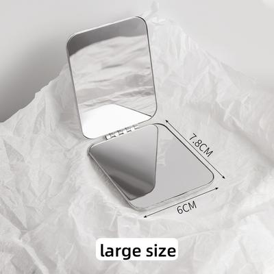 Fusion Finds Portable Makeup Mirror Foldable Compact Double Sided Travel Pocket Mirror square Large Size