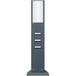 Gira 134228 769mm anthrazit Energiesäule Lichtelement 3xSCHUKO, Elektronikzubehör + Gehäuse, Grau