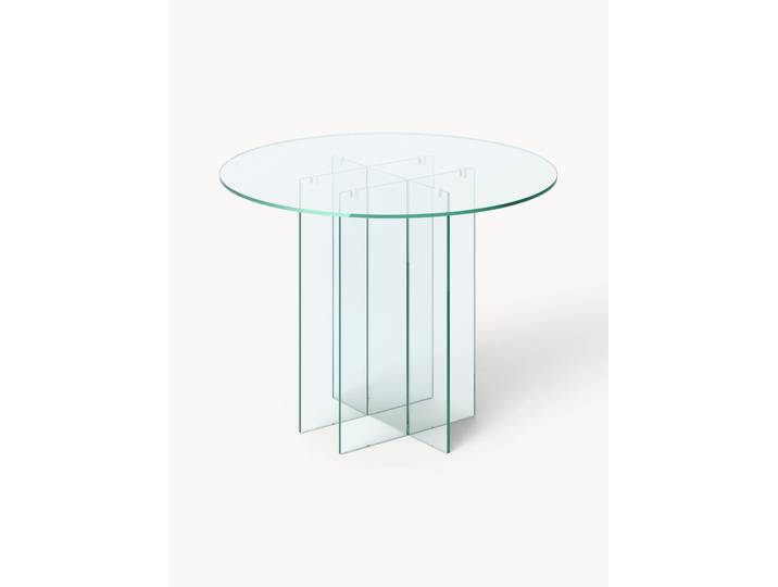 Runder Esstisch Anouk aus Glas, in verschiedenen Größen