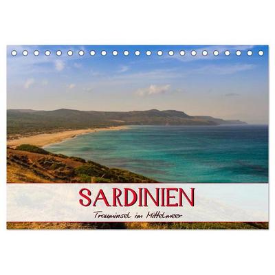 Sardinien Panoramakalender (Tischkalender 2026 DIN A5 quer), CALVENDO Monatskalender
