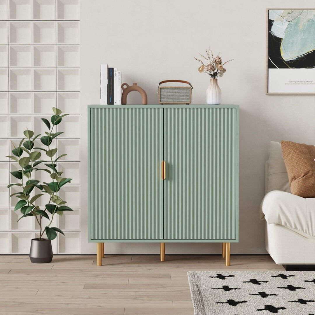 Metro Rectangle Accent Cabinet Green 90cm H X 80cm W X 40cm D