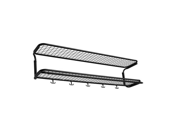 Essem Design Classic 650 Hutregal Schwarz/schwarz, 2-Ebenen, 120cm