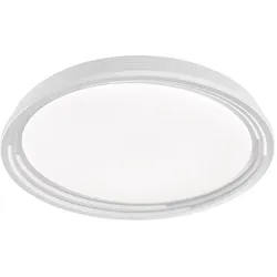 Deckenlampe Deckenleuchte Wohnzimmerleuchte Schlafzimmerlampe Flurlampe, dimmbar, Acrylglas weiß, LED 22W 2700Lm warmweiß, DxH 43x7,5cm