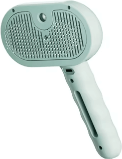 Inspire Picks Steam Pet Grooming Brush Soft Spray Massage Comb For Cats & Dogs light Green