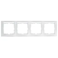 Hager/Berk Rahmen 4-fach polws/glanz m.Beschriftungsfeld 10248919